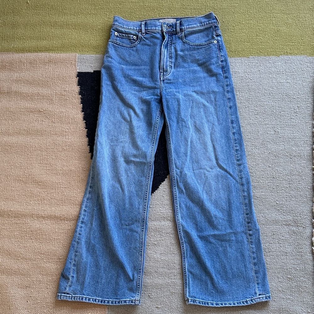 Everlane Blue High-Waist Wide Leg Jeans